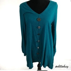 JM Collection Blue Top